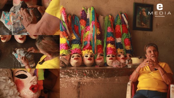 ‘Nena’ Baldenegro preserva la tradición de Tónichi a través de las máscaras ‘Nena’ Baldenegro preserva la tradición de Tónichi a través de las máscaras