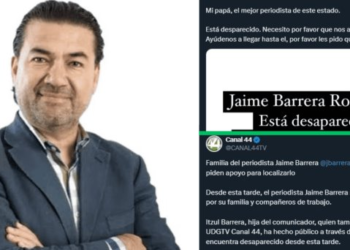 Desaparece el periodista Jaime Barrera; su hija pide ayuda para encontrarlo