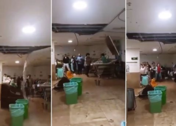 Acumulación de agua derrumba techo en urgencias del IMSS en Cancún