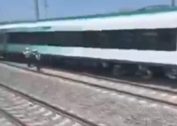 Se descarrila vagón del Tren Maya en Tixkokob, Yucatán