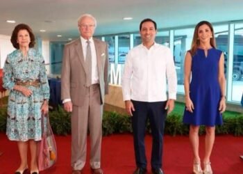 Gobernador de Yucatán recibe a los reyes de Suecia