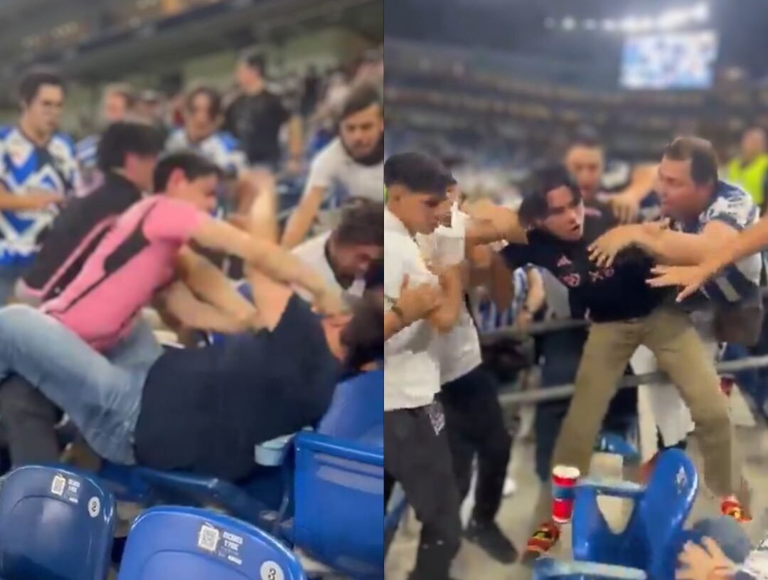 Violencia mancha el triunfo de Rayados: Aficionados se enfrentan en el BBVA