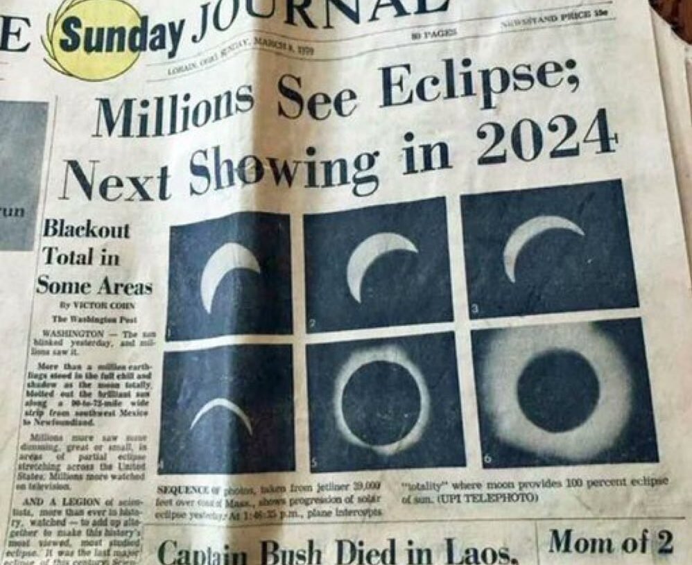 Predicción Asombrosa: Diario de Ohio de 1970 Anticipó el Eclipse Solar del 8 de abril de 2024 Predicción Asombrosa: Diario de Ohio de 1970 Anticipó el Eclipse Solar del 8 de abril de 2024