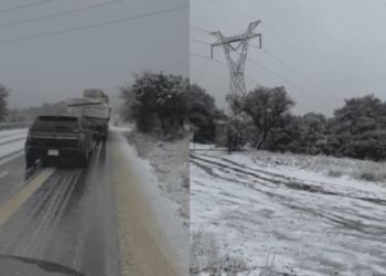 Cierran circulación en carretera Ímuris-Cananea debido a nevada