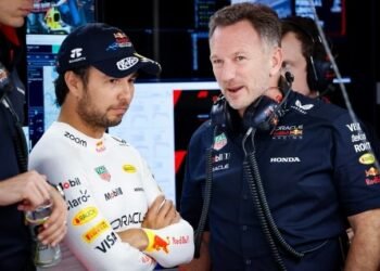 Choque contra muro de contención le cuesta a Checo Pérez tres posiciones en el GP de España