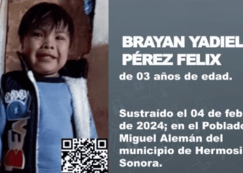 Activan Alerta Amber para el menor Brayan Yadiel Pérez Félix