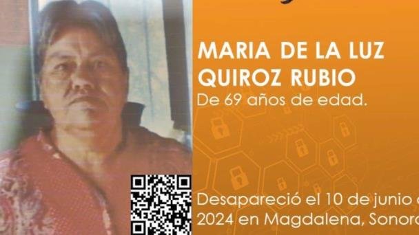 Buscan a María de la Luz, mujer desaparecida en Magdalena Buscan a María de la Luz, mujer desaparecida en Magdalena