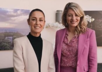 Claudia Sheinbaum se reúne con canciller de Canadá