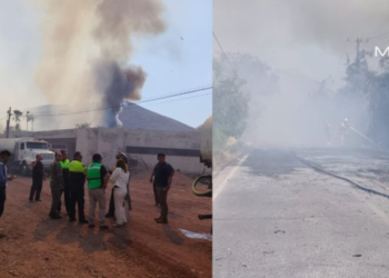 Controlan incendio forestal en Villas del Tular
