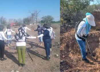 Guerreras Buscadoras de Guaymas hallan 9 fosas en San José