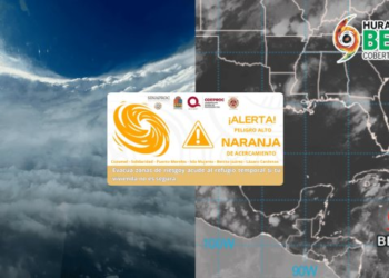 Huracán Beryl pone a Quintana Roo en Alerta Naranja