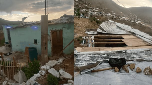 Madre pierde su vivienda por fuertes lluvias en Nogales Madre pierde su vivienda por fuertes lluvias en Nogales