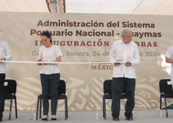inaugura obras en Guaymas y agenta visita 30
