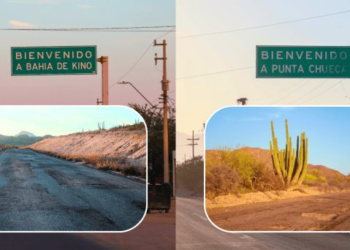 En ruinas carretera a Bahía de Kino y Punta Chueca