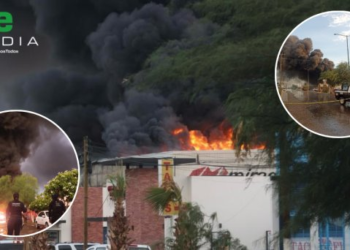 se queman bodegas al poniente