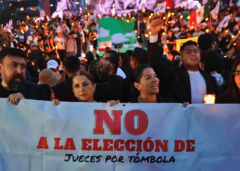 Trabajadores del PJF contra la Reforma Judicial en el Ángel