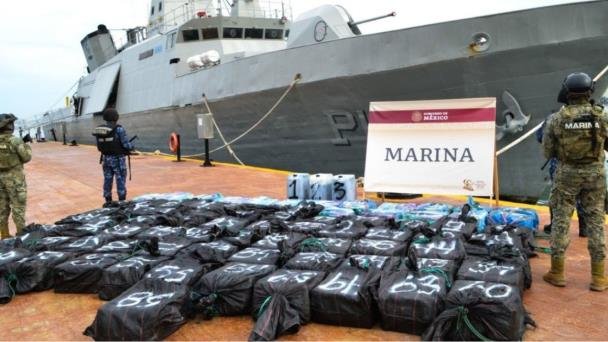 Marina logra récord en aseguramiento de droga en 2023 Marina logra récord en aseguramiento de droga en 2023