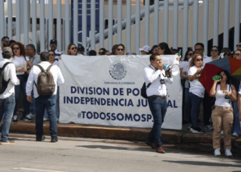 Trabajadores del Poder Judicial protestan por inconformidad
