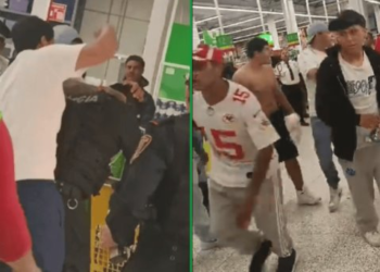 Agreden a policías en Aurrera La Viga de CDMX