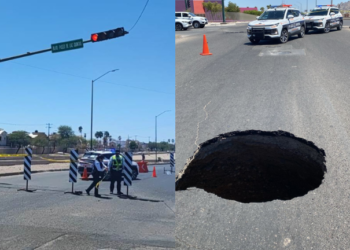 Cierre vial temporal en Hermosillo por rehabilitación de colector sanitario