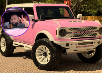 Carín León sorprende en Hermosillo manejando una Bronco rosa