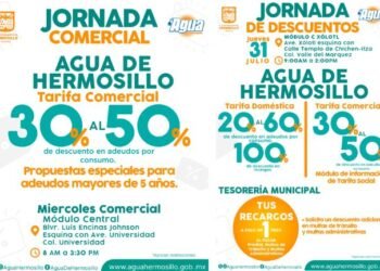Agua de Hermosillo lanza descuentos para usuarios con adeudos de hasta 5 años