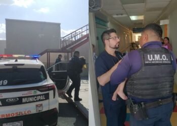 Policías auxilian a papá y salvan a su hijo que convulsionaba