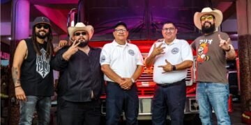 Nunca Jamás graba videoclip en instalaciones de Bomberos de Cajeme