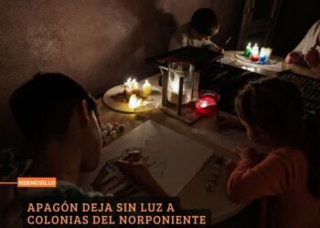 Apagón deja sin luz a colonias del norponiente de Hermosillo en plena ola de calor