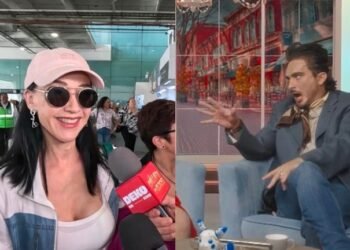Susana Zabaleta enfrenta abucheos en el AICM por burlas de su pareja a periodistas
