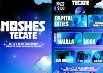 Capital Cities encabezará el primer festival Noshes Tecate en Hermosillo este diciembre