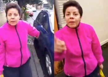 Mujer reclama y golpea a conductor por cubrir “su coladera”; la bautizan como “Lady Coladera”