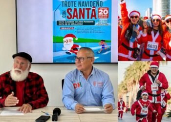 Todo listo para el tradicional Trote Navideño Con Santa