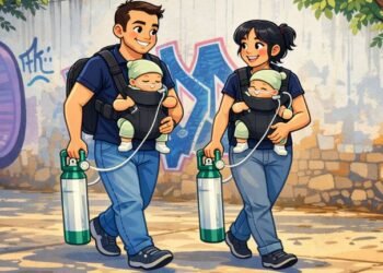 Pareja conmueve en CDMX y recibe apoyo tras viralizarse video caminando con bebés y tanques de oxígeno Pareja conmueve en CDMX y recibe apoyo tras viralizarse video caminando con bebés y tanques de oxígeno