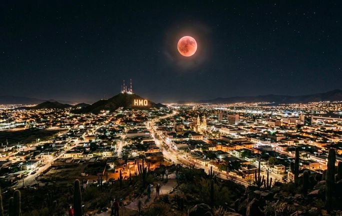 Eclipse lunar total será visible a simple vista en Hermosillo Eclipse lunar total será visible a simple vista en Hermosillo