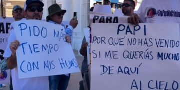 Padres protestan frente al Poder Judicial y exigen poder ver a sus hijos