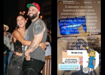 Meylin Zúñiga Novia de Carín León resulta lesionada tras accidente en elevador