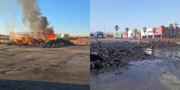 Se registra nuevo incendio en ruinas del antiguo Sam’s Club en Hermosillo