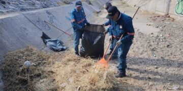 Ayuntamiento avanza en limpieza de canales previo a lluvias