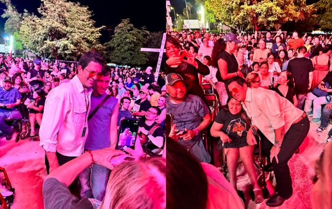 Yahir aparece entre el público durante concierto de Maná Yahir aparece entre el público durante concierto de Maná