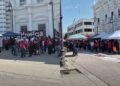 Maestros de la CNTE protestan en Hermosillo por pensiones y Ley del ISSSTE