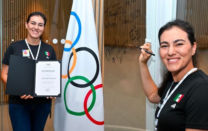 Alejandra Valencia celebra emotiva visita al Comité Olímpico Internacional Alejandra Valencia celebra emotiva visita al Comité Olímpico Internacional