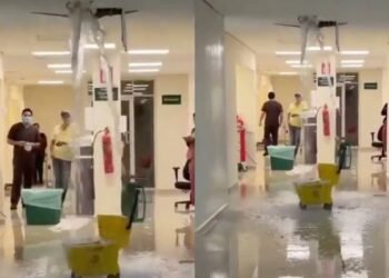 Lluvias exhiben filtraciones en hospital del IMSS recién inaugurado en Hermosillo Lluvias exhiben filtraciones en hospital del IMSS recién inaugurado en Hermosillo
