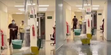 Lluvias exhiben filtraciones en hospital del IMSS recién inaugurado en Hermosillo