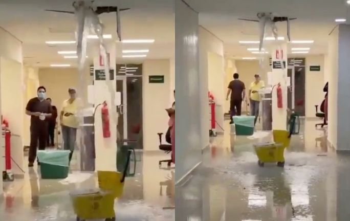 Lluvias exhiben filtraciones en hospital del IMSS recién inaugurado en Hermosillo Lluvias exhiben filtraciones en hospital del IMSS recién inaugurado en Hermosillo