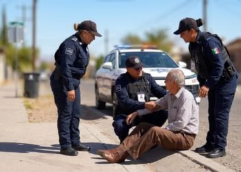 Policías de Hermosillo devuelven a casa a adulto mayor extraviado y dejan una importante lección de empatía
