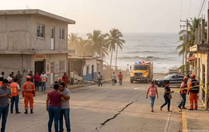 Fuerte sismo de magnitud 7.4 sacude las costas de Chiapas; se reporta saldo blanco preliminar Fuerte sismo de magnitud 7.4 sacude las costas de Chiapas; se reporta saldo blanco preliminar