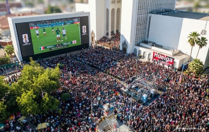 Hermosillo se une a la fiebre mundialista: Instalarán pantalla gigante en el Foro Rosales para el México vs. Inglaterra Hermosillo se une a la fiebre mundialista: Instalarán pantalla gigante en el Foro Rosales para el México vs. Inglaterra