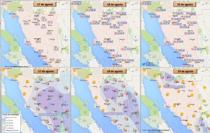 Sonora no da tregua: temperaturas de hasta 46°C y posibles tormentas Sonora no da tregua: temperaturas de hasta 46°C y posibles tormentas