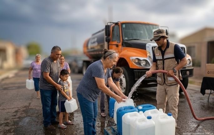 Anuncian programa emergente de pipas gratuitas e inversión de MDP para atender suministro de agua en Hermosillo Anuncian programa emergente de pipas gratuitas e inversión de MDP para atender suministro de agua en Hermosillo